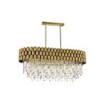 Avonni AV-60122-ELLIPSE Eskitme Kaplama Metal Kristal Cam 80x40cm Avize