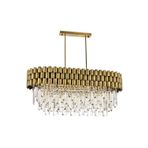 Avonni AV-60122-ELLIPSE Eskitme Kaplama Modern E27 Metal Kristal Cam 80x40cm Avize