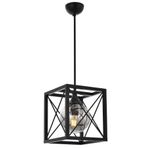 Avonni AV-60127-1BSY Siyah Boyalı Modern E27 Metal Cam 25x25 cm Avize