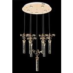 Avonni AV-60148-7ST Sarı Kaplama Modern LED Metal Pleksi 50x50cm Avize