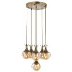 Avonni AV-60161-6ET Eskitme Kaplama Modern E27 Metal Cam 50cm Avize