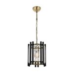 Avonni AV-60186-1E Eskitme/Siyah Kaplama Modern E27 Metal Cam 25cm Avize