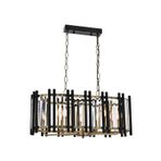Avonni AV-60186-8EY Eskitme/Siyah Kaplama Modern E14 Metal Cam 80x35cm Avize