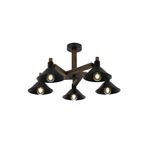 Avonni AV-60294-5BSY Siyah Boyalı Modern Avize