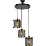 AVONNI AV-60336-3S-BSY Siyah Boyalı Modern Avize E27 Metal 0x3cm - Renkli - 1