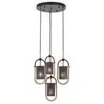Avonni AV-60352-4T-BSY Siyah Boyalı Modern Avize