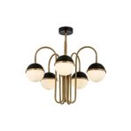 Avonni AV-60387-5EY Siyah Eskitme Boya-Kaplama E27 Metal Cam 100X15 cm Modern Avize
