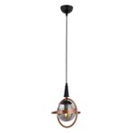 Avonni AV-60391-1BSY Siyah-Bakır Boya-Kaplama E14 Metal Cam 25 cm Siyah Modern Avize