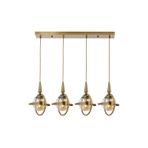 Avonni AV-60391-4EY Eskitme Kaplama E14 Metal Cam 80X25 cm Siyah Modern Avize