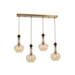 Avonni AV-60404-4EY Eskitme Kaplama Modern Avize E27 Metal Cam 80x12cm