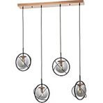 Avonni AV-60404-4Y-GR Siyah Kaplama Modern Avize E27 Metal Cam 80x12cm