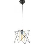 Avonni AV-65076-BSY Siyah Boya Modern Avize E27 Metal Cam H: 60 cm, Ø: 20 cm