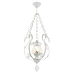 Avonni AV-65119-T Beyaz Boya Klasik Avize E27 Metal Cam H: 65 cm, Ø: 30 cm