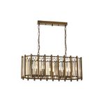 Avonni AV-65222-YM-E Eskitme Kaplama Modern Avize E14 Metal Kristal H: 75 cm, WxD: 65x22 cm