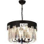 Avonni AV-65225-BSY40 Siyah Boya Klasik Avize E14 Metal Kristal H: 60 cm, Ø: 40 cm
