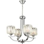 Avonni AV-65226-4K Krom Kaplama Modern Avize E27 Metal Kristal H: 82 cm, Ø: 55 cm
