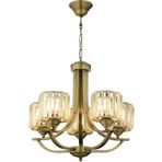 Avonni AV-65226-5E Eskitme Kaplama Modern Avize E27 Metal Kristal H: 82 cm, Ø: 55 cm