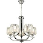 Avonni AV-65226-5K Krom Kaplama Modern Avize E27 Metal Kristal H: 82 cm, Ø: 55 cm