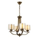 Avonni AV-65228-4E Eskitme Kaplama Modern Avize E27 Metal Cam H: 82 cm, Ø: 55 cm
