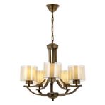 Avonni AV-65228-5E Eskitme Kaplama Modern Avize E27 Metal Cam H: 82 cm, Ø: 55 cm