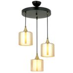 Avonni AV-65233-3T-BSY-B Siyah Boyalı 40 cm Modern Avize