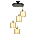 Avonni AV-65233-4T-BSY-B Siyah Boyalı 40 cm Modern Avize