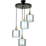 Avonni AV-65233-4T-BSY-F Siyah Boyalı 40 cm Modern Avize