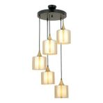 Avonni AV-65233-5T-BSY-B Siyah Boyalı 40 cm Modern Avize