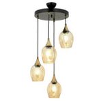 Avonni AV-65234-4T-BSY Siyah Boyalı 40 cm Modern Avize