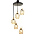 Avonni AV-65234-5T-BSY Siyah Boyalı 40 cm Modern Avize