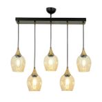 Avonni AV-65234-5Y-BSY Siyah Boyalı 75x10 cm Modern Avize