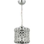 Avonni AV-65240-1K Krom Kaplama Modern Avize E27 Metal Kristal H: 38 cm, Ø: 17 cm