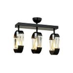 Avonni Av-7013-380-3s-bsy Siyah Boya Modern Avize E27 Metal Kristal 30x12 Cm Kaplama