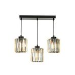 Avonni Av-7013-383-3s-bsy Siyah Boya Modern Avize E27 Metal Kristal 30x12 Cm