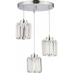 Avonni AV-7013-383-3Y-K Krom Kaplama Modern Avize E27 Metal Kristal H: 80 cm, Ø: 30 cm
