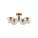 Avonni AV-7013-390-5E Eskitme Kaplama Modern Avize E27 Metal Cam H: 25 cm, Ø: 65 cm