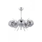 Avonni AV-7013-393-5K Krom Kaplama Modern Avize E27 Metal Cam H: 47 cm, Ø: 53 cm