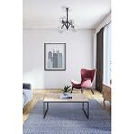 Avonni Av-7013-401-4bsy Siyah Boya Modern Avize E27 Metal Cam 45 Cm Kaplama