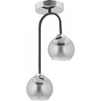 Avonni Av-7013-450-2k Krom/siyah Kaplama Modern Avize E27 Metal Cam 27 Cm