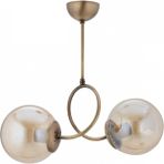 Avonni AV-7013-452-2E Eskitme/Siyah Kaplama Modern Avize E27 Metal Cam H: 43 cm, Ø: 43 cm - Eskitme Siyah