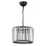 Avonni AV-7013-520-T3-BSY Siyah Boya Modern Avize E27 Metal Kristal H: 60 cm, Ø: 23 cm