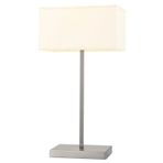 Avonni HML-9072-M1-N Nikel Kaplama Masa Lambası E27 Metal Kumaş H: 54 cm, WxD: 28x20 cm