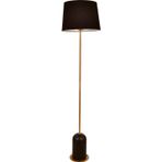 Avonni LM-33005-BSY Eskitme/Siyah Boya/Kaplama Lambader E27 Ahşap Kumaş H: 160 cm, Ø: 40 cm
