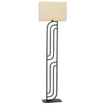 Avonni LM-9122-1BSY Siyah Boya Lambader E27 Metal Kumaş H: 157 cm, WxD: 32x22 cm