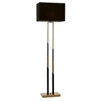 Avonni LM-9125-1BSA Eskitme/Siyah Boya Lambader E27 Metal Kumaş H: 150 cm, WxD: 30x22 cm