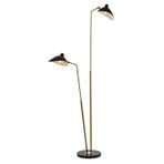 Avonni LM-9127-2BSY Siyah Boya Lambader E14 Metal H: 195 cm, WxD: 100x30 cm