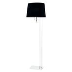 Avonni LM-9137-1K Krom Kaplama Lambader E27 Metal Kumaş H: 155 cm, Ø: 40 cm