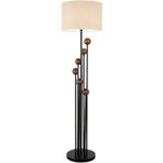 Avonni LM-9140-1BSY Siyah Boya Lambader E27 Metal H: 165 cm, Ø: 45 cm