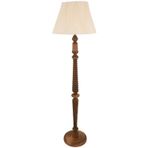 Avonni LM-9143-1E Ceviz Boya Lambader E27 Ahşap Kumaş H: 160 cm, Ø: 45 cm