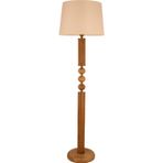 AVONNI LM-9146-1E Ceviz Boyalı Lambader E27 Ahşap Kumaş Metal 50cm